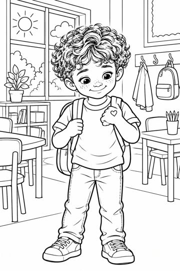 Colouring page: Bring a little piece of home